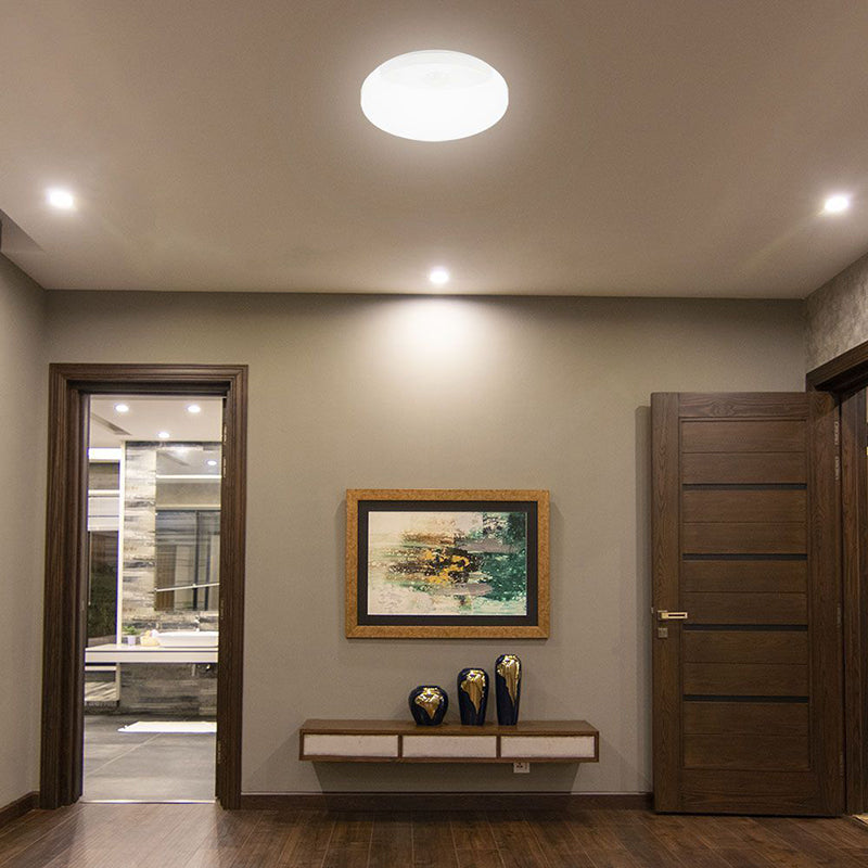 Plafoniera Led 15w Ip44 Senzor De Miscare 3in1 - Alb