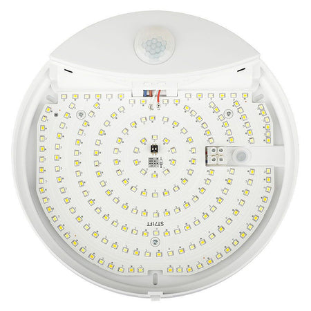 Plafoniera Led 15w Ip44 Senzor De Miscare 3in1 - Alb