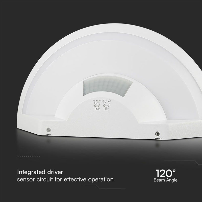 Lampa Perete Led 10w Ip54 Senzor De Miscare 3in1 - Alb