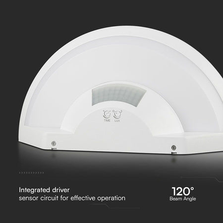 Lampa Perete Led 10w Ip54 Senzor De Miscare 3in1 - Alb