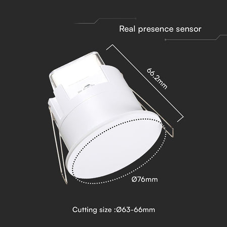 Senzor prezență acoperire 3m, 1000W, IP65, alb V-Tac SKU-23429