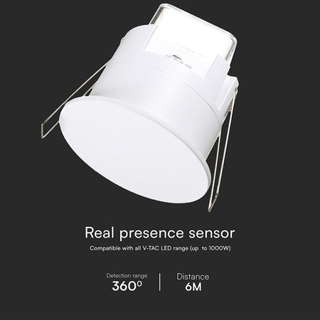 Senzor prezență acoperire 3m, 1000W, IP65, alb V-Tac SKU-23429