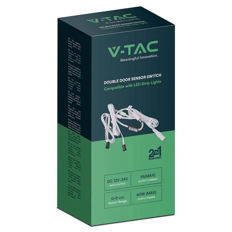 Comutator cu senzor pentru ușă dublă pentru benzi LED de 12-24 V și 60 W V-Tac SKU-23457