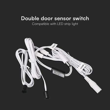 Comutator cu senzor pentru ușă dublă pentru benzi LED de 12-24 V și 60 W V-Tac SKU-23457