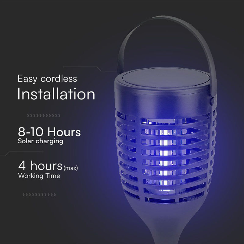 Aparat anti-insecte cu încărcare solară 3în1 1,3 W V-Tac SKU-23459