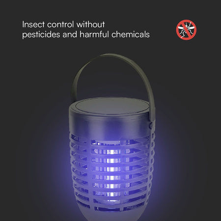 Aparat anti-insecte cu încărcare solară 3în1 1,3 W V-Tac SKU-23459