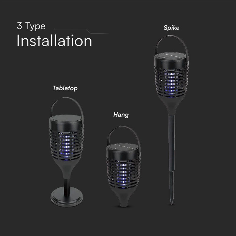 Aparat anti-insecte cu încărcare solară 3în1 1,3 W V-Tac SKU-23459
