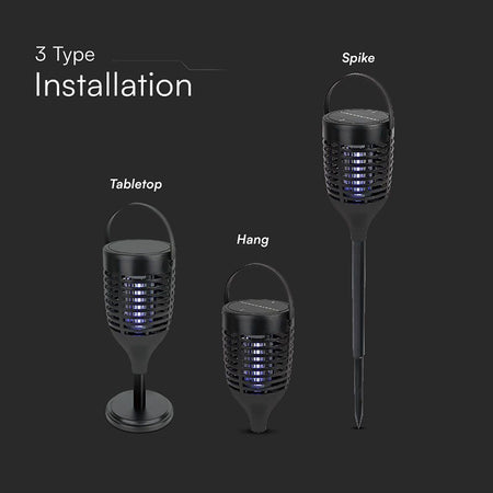 Aparat anti-insecte cu încărcare solară 3în1 1,3 W V-Tac SKU-23459