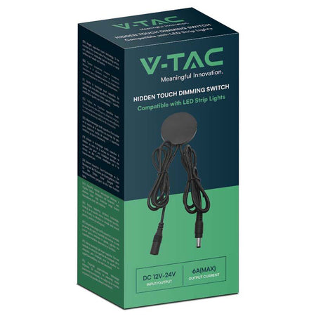 Senzor smart touch dimabil pentru bandă LED negru 12-24 V V-Tac SKU-23466