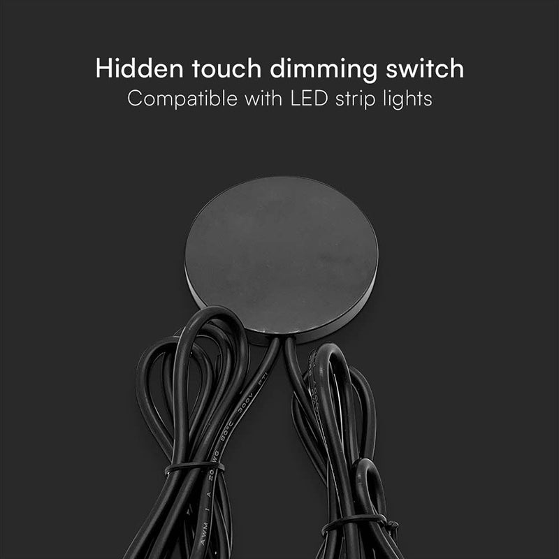 Senzor smart touch dimabil pentru bandă LED negru 12-24 V V-Tac SKU-23466