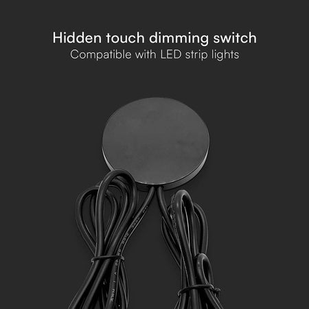 Senzor smart touch dimabil pentru bandă LED negru 12-24 V V-Tac SKU-23466