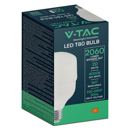 Bec LED T80 E27 20W cu eficiență ridicată V-Tac