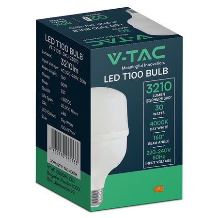 Bec LED T100 E27 30W cu flux luminos 3210 lm V-Tac
