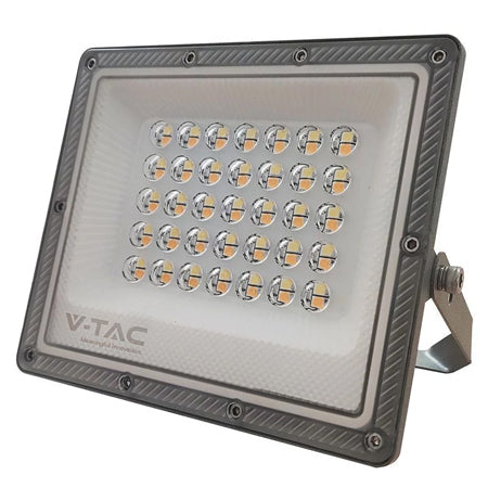 Reflector LED SMD 30 W 3in1 IP65, cablu, gri, V-Tac SKU-23613