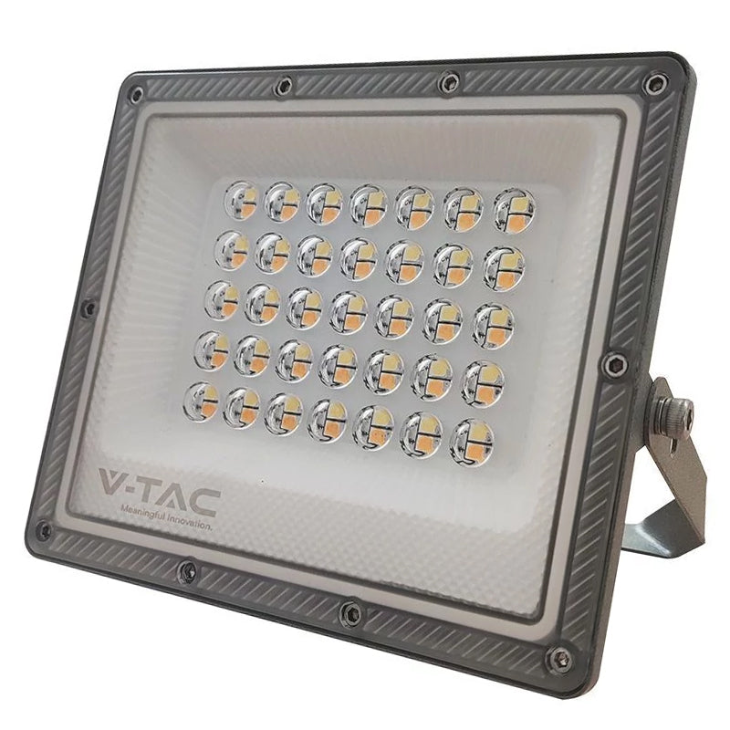 Reflector LED SMD 30 W 3in1 IP65, cablu, gri, V-Tac SKU-23613