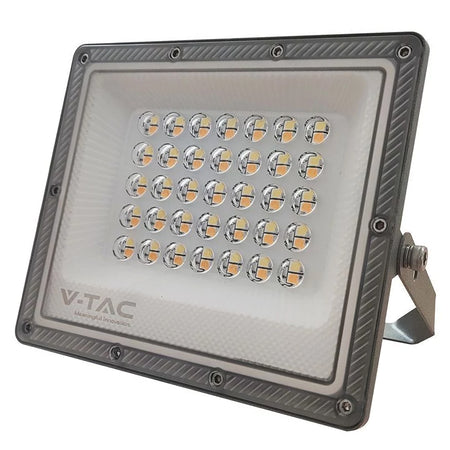 Reflector LED SMD 30 W 3in1 IP65, cablu, gri, V-Tac SKU-23613