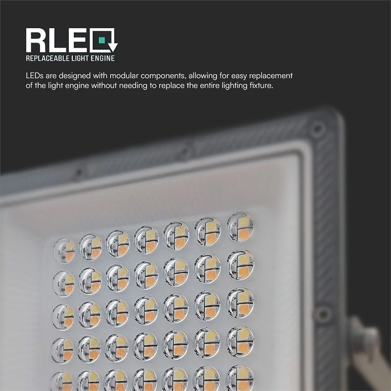 Reflector LED SMD 30 W 3in1 IP65, cablu, gri, V-Tac SKU-23613