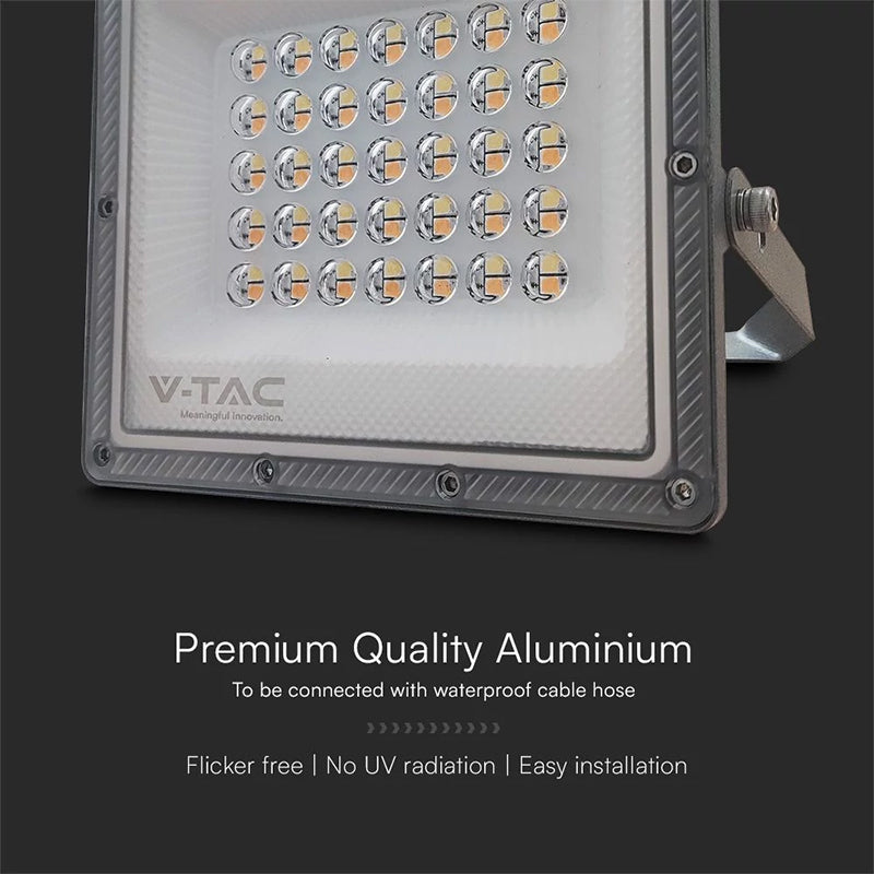 Reflector LED SMD 30 W 3in1 IP65, cablu, gri, V-Tac SKU-23613