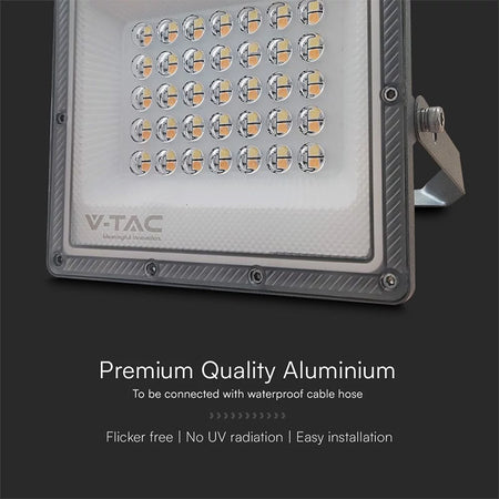 Reflector LED SMD 30 W 3in1 IP65, cablu, gri, V-Tac SKU-23613