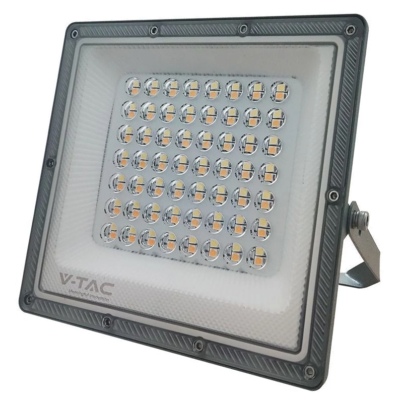 Reflector LED SMD 50 W 3in1 IP65, cablu, aluminiu gri, V-Tac SKU-23614