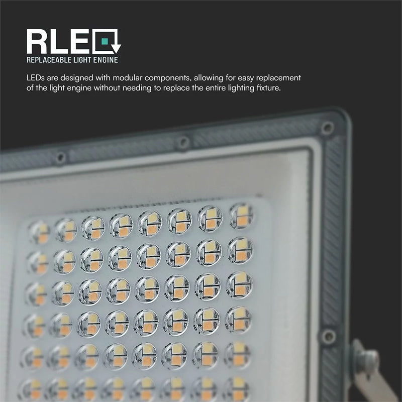 Reflector LED SMD 50 W 3in1 IP65, cablu, aluminiu gri, V-Tac SKU-23614