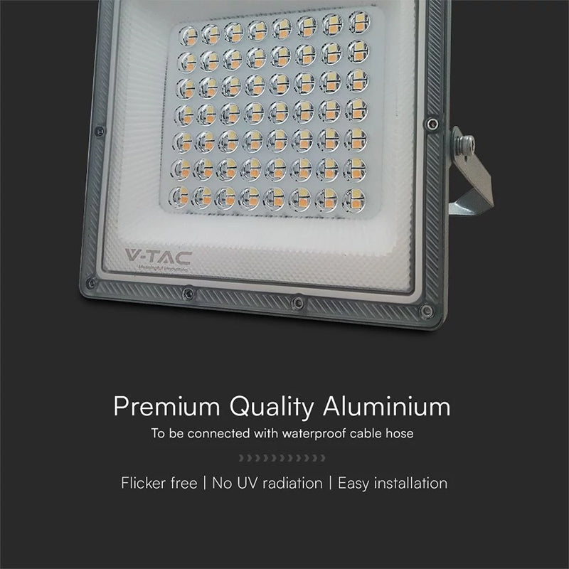 Reflector LED SMD 50 W 3in1 IP65, cablu, aluminiu gri, V-Tac SKU-23614