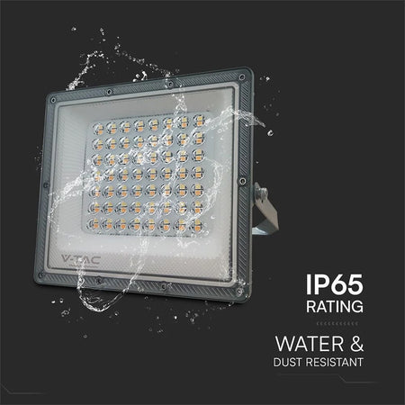 Reflector LED SMD 50 W 3in1 IP65, cablu, aluminiu gri, V-Tac SKU-23614