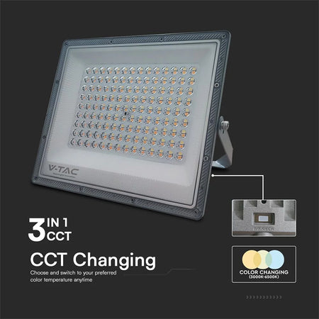 Reflector LED SMD 100W 3in1 IP65 aluminiu gri V-Tac SKU-23615