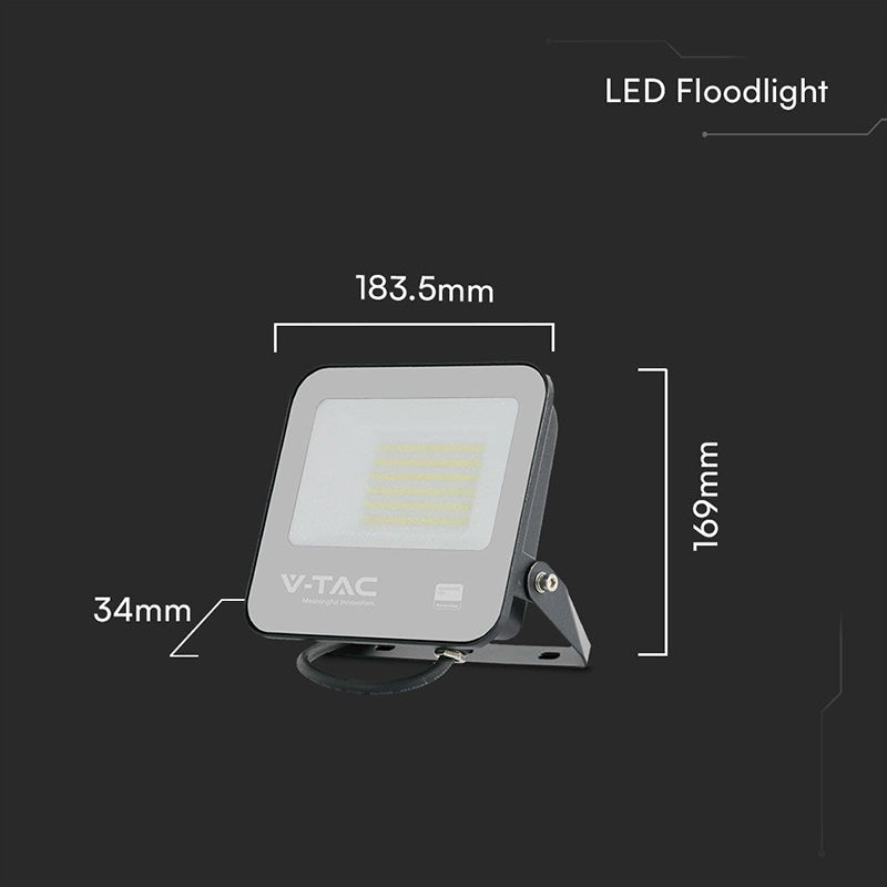 Reflector Led Smd 50w 4000k Ip65 Ci Samsung - Negru/gri
