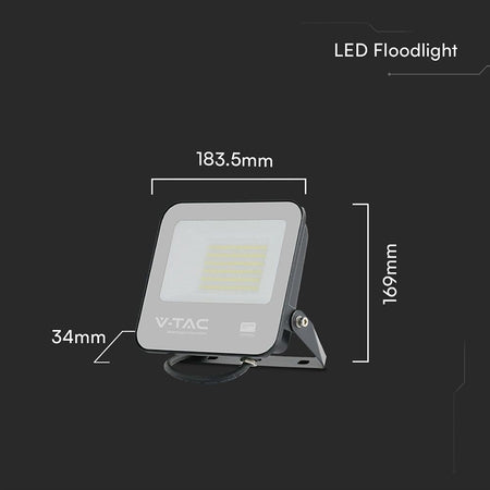 Reflector Led Smd 50w 4000k Ip65 Ci Samsung - Negru/gri