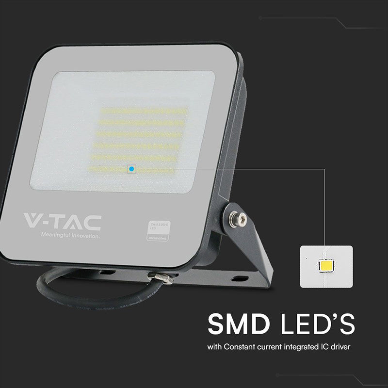 Reflector Led Smd 50w 4000k Ip65 Ci Samsung - Negru/gri