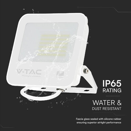 Reflector Led Smd 50w 6500k Ip65 Ci Samsung - Alb/gri
