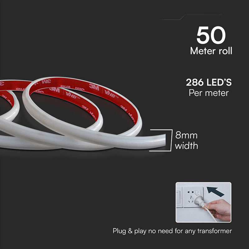 Banda Led Cob 12.5w/m 220-240v Ip65 6500k,vanzare La Metru Liniar