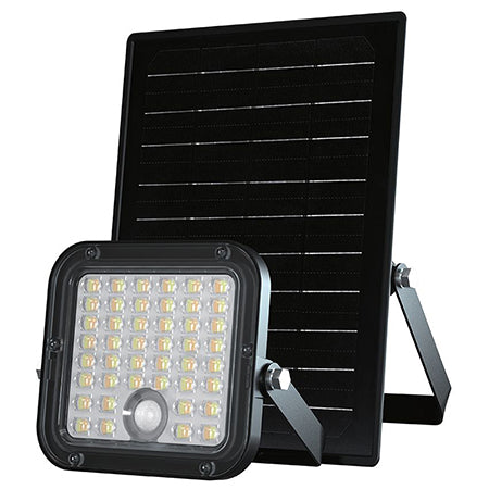 Reflector cu încărcare solară 10W, 1500 lm, 4000K+6400K, IP65, negru V-Tac SKU-23756