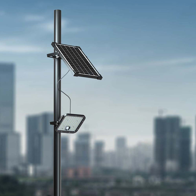 Reflector cu încărcare solară 10W, 1500 lm, 4000K+6400K, IP65, negru V-Tac SKU-23756