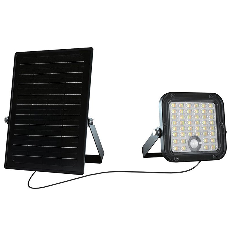 Reflector cu încărcare solară 10W, 1500 lm, 4000K+6400K, IP65, negru V-Tac SKU-23756