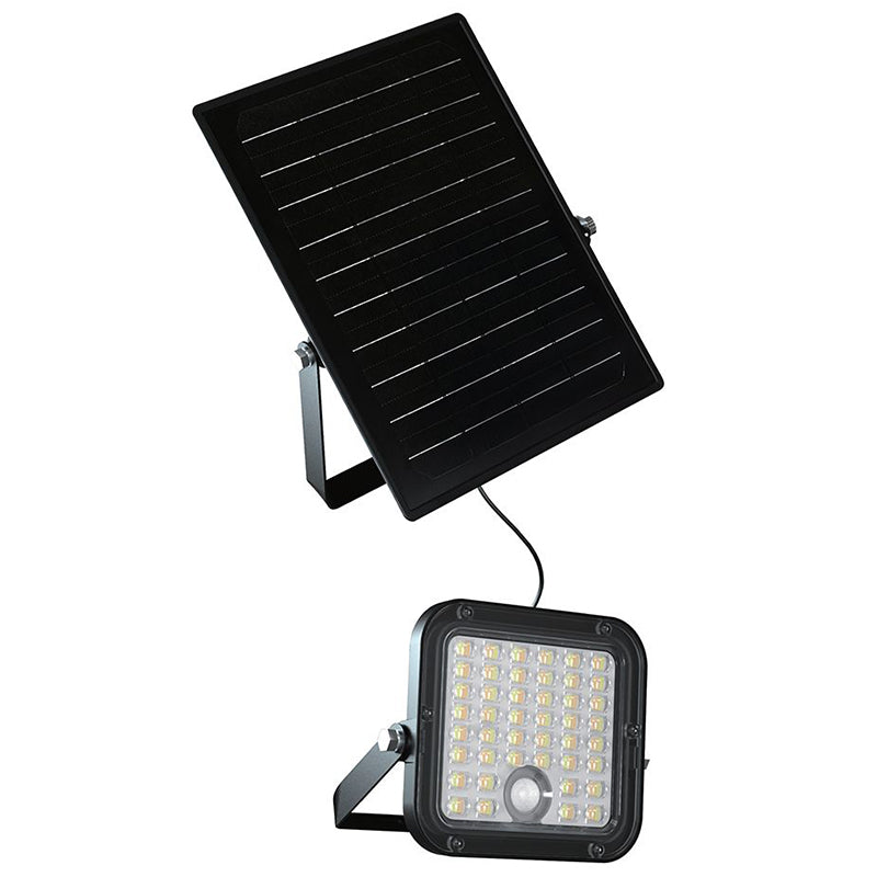 Reflector cu încărcare solară 10W, 1500 lm, 4000K+6400K, IP65, negru V-Tac SKU-23756