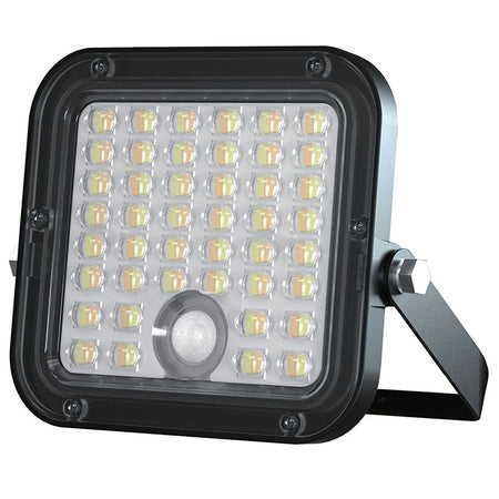Reflector cu încărcare solară 10W, 1500 lm, 4000K+6400K, IP65, negru V-Tac SKU-23756
