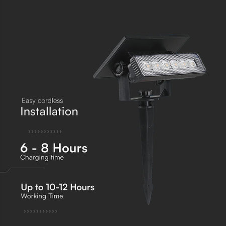 Lampă LED solară 0.9 W 3000 K 2in1 IP65 gradină V-Tac SKU-23757