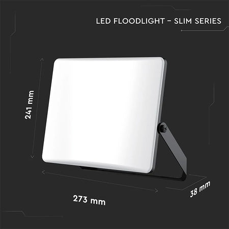 Reflector LED SMD 100W 3in1 IP65 cablu negru V-Tac SKU-23767