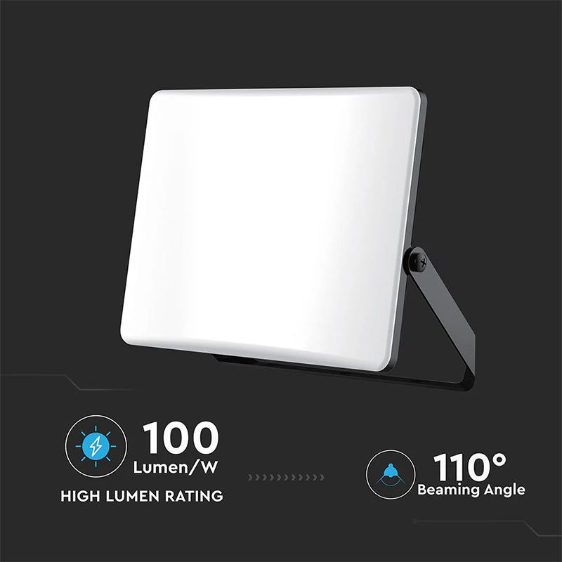 Reflector LED SMD 100W 3in1 IP65 cablu negru V-Tac SKU-23767