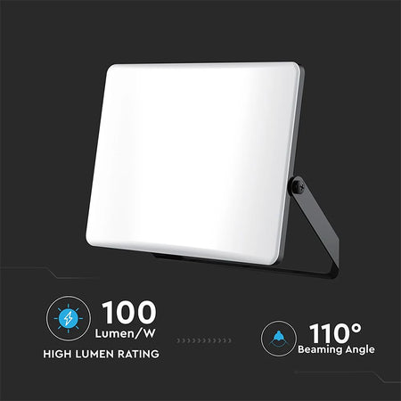 Reflector LED SMD 100W 3in1 IP65 cablu negru V-Tac SKU-23767