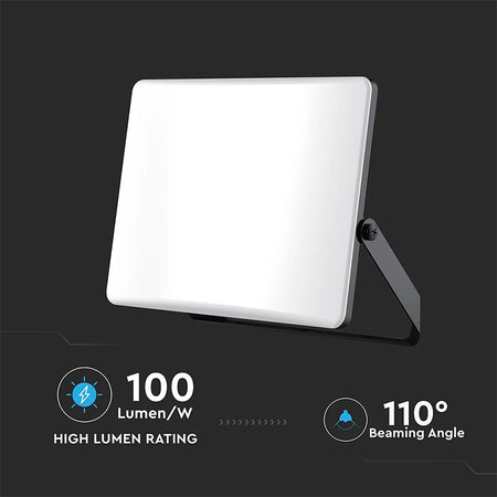 Reflector LED SMD 50W 3in1 IP65, cablu, aluminiu, negru V-Tac SKU-23768
