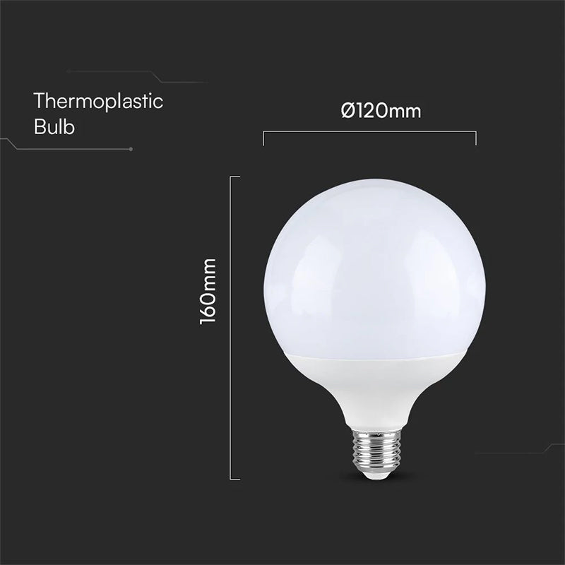 Bec LED G120 cu soclu E27 de 22 W și lumină albă neutră 4000 K V-Tac SKU-23884
