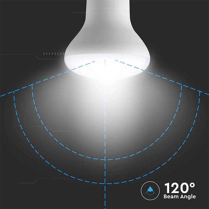 Bec LED R63 E27 de 8,5 W cu lumină albă caldă 3000 K V-Tac SKU-23897
