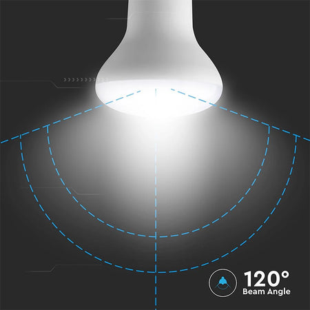 Bec LED R63 E27 de 8,5 W cu lumină albă caldă 3000 K V-Tac SKU-23897