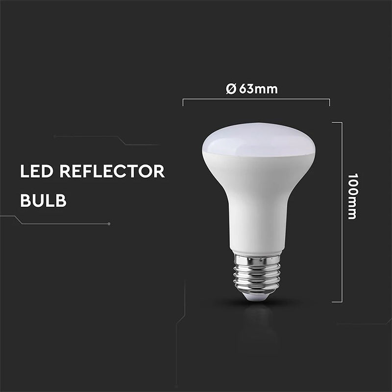Bec LED R63 E27 de 8,5 W cu lumină albă neutră 4000K V-Tac SKU-23898