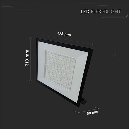 Reflector LED SMD 200 W, 6400 K, IP65, negru, aluminiu, V-Tac SKU-23977