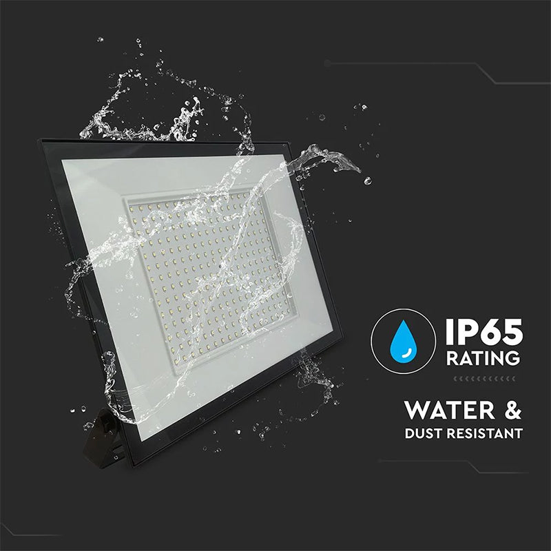 Reflector LED SMD 200 W, 6400 K, IP65, negru, aluminiu, V-Tac SKU-23977