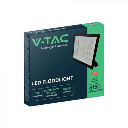 Reflector LED SMD 100W 6400K IP65, negru, exterior, V-Tac SKU-23982
